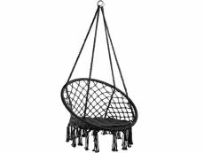 Tectake fauteuil suspendu jane - noir 403115
