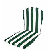 Teplas - Coussin de chaise Monoblock Low Back 35X82X3Cm Textile Blanc/Vert 8426334018085