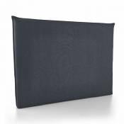 Tête de lit en tissu gris anthracite 140 cm - Noir
