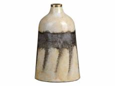 Vase verre gris 18 x 18 x 31 cm crème