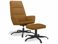 Vidaxl chaise de relaxation avec repose-pied marron