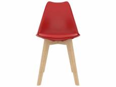 Vidaxl chaises de salle à manger 2 pcs rouge plastique
