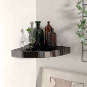 Vidaxl - Floating Corner Shelf High Gloss Black 25x25x3,8