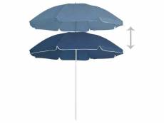 Vidaxl parasol d'extérieur avec mât en acier bleu 180 cm