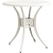 Vidaxl - Table de jardin Blanc 78x78x72 cm Aluminium coulé