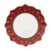 Villeroy & Boch Toy's Delight Assiette plate rouge, 29 cm, Porcelaine Premium