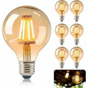 Vuszr - Ampoule E27 Edison Vintage, Ampoules Edison led E27 G80 4W Lampe, Rétro Filament Edison Ampoule,Vintage Antique Décorative Lampe Blanc Chaud