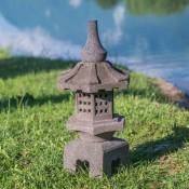 Wanda Collection - Lanterne japonaise toro en pierre de lave 55cm - Gris