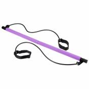 Yoga Pilates Bar Kit Portable Exercise Stick Resistance Band Muscle Trainer Toning Fitness