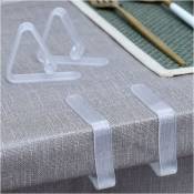 16 pcs Clips de nappe en plastique transparent, clips de nappe transparents transparents, clips de nappe en plastique pour événement extérieur