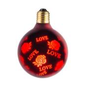 Ampoule Lampe Déco Love G95 E27 - Rouge Φ95 x 130 mm