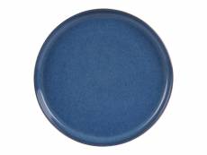 Assiette plate bleu cobalt 28 cm (lot de 6)