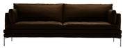 Canapé droit William / Cuir - 3 places - L 224 cm - Zanotta marron en cuir