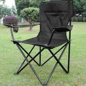 Chaise de camping pliante en acier 50 x 50 x 80 cm