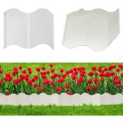 Clôture décorative de jardin blanc (20 pièces) 14x16cm