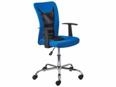 Deana - fauteuil de bureau sur roulettes bleu et noir