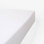Drap housse flanelle en Molleton Blanc 90x190 cm