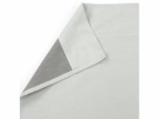 Drap plat 240x310 cm uni satin de coton etoile gris clair