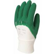 Gants antidérapants Eurotechnique latex crêpé 3810 (lot de 12 paires de gants) Vert 10 - Vert