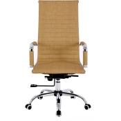 Herdasa - Chaise de bureau en simili-cuir couleur cuivre, avec soutien haut, modèle executive