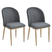 HOMCOM Lot de 2 chaises de salle à manger chaise scandinave