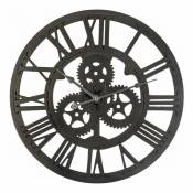 Horloge Murale Design Mécanisme 45cm Noir