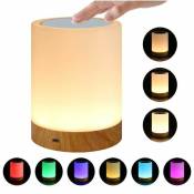 Lampe de table tactile, lampe de chevet dimmable avec lumière blanche chaude