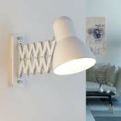 Lampe murale d'extérieur Harmony blanche avec bras extensible au design pratique dans le style rétro E27 - Blanc - Blanc