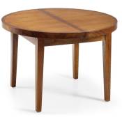 Les Tendances - Table de repas ronde extensible en bois massif de Mindy Orka 120-170cm