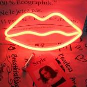 Lip Neon Sign usb Rouge 3 Pôles aa Powered Neon led