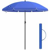 Parasol de 160 cm, Protection Solaire upf 50+, Inclinable sur 30° dans les 2 sens, Hauteur Réglable, avec Sac de Transport, pour Balcon, Jardin,