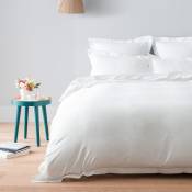 Parure de lit coton blanc 260 x 240 cm