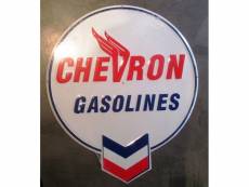 "plaque chevron gasolines 52x44cm tole deco garage