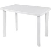 Spetebo - Table de jardin en plastique faretto - environ 100 x 70 x 72,5 cm - couleur : blanc
