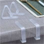 Sunxury - 16 pcs Clips de nappe en plastique transparent,