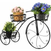 Support de Pot de Plante en Forme de Tricycle, étagère de Plante en Fer, Décoration pour Jardin, Balcon - Goplus