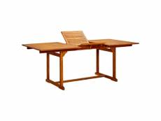 Table à dîner de jardin (150-200)x100x75cm bois d'acacia