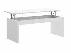 Table basse modulable coloris blanc brillant - longueur