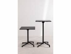 Table bistrot carrée pliable et réhaussable noire