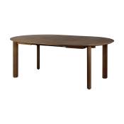 Table extensible en chêne foncé 132/202 x 74 cm Comfort Circle - UMAGE