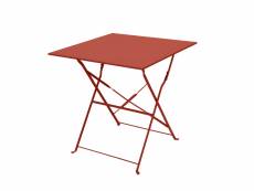 Table pliante bistro 70x70cm terracotta