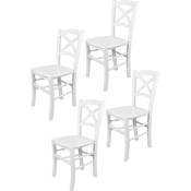Tommychairs - Set 4 chaises cross pour cuisine, bar