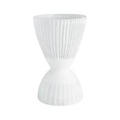 Vase décoratif en verre blanc H33