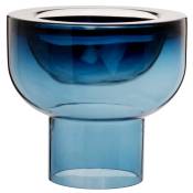 Vase en verre soufflé bleu nuit H21