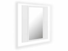 Vidaxl armoire salle de bain à miroir led blanc 40x12x45 cm acrylique