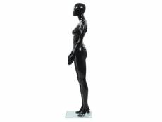 Vidaxl mannequin femme corps complet base verre noir