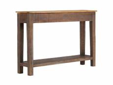 Vidaxl table console bois massif vintage 118 x 30 x 80 cm 244966