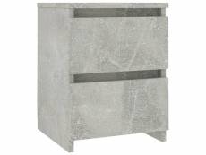 Vidaxl table de chevet gris béton 30 x 30 x 40 cm aggloméré 800521