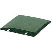Vivol - Pièce d'angle de bordure en caoutchouc aires de jeux / bande forme de l - 40 x 40 cm - Vert - Vert