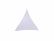 Voile d'ombrage triangulaire curacao - 5 x 5 x 5 m - blanc